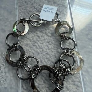 Lia Sophia Silver and Iridescent Bracelet